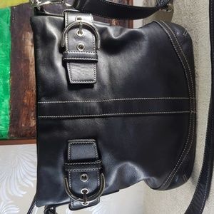 Coach Soho Slim Duffle Convertible 1452 Black Leather Shoulder bag